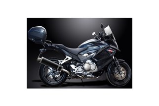 Komplette Abgasanlage für Honda Vfr800X Crossrunner 11-14, 450 mm ovaler Carbon-Schalldämpfer