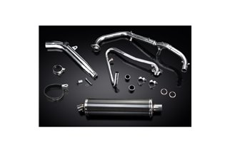 Système d'échappement complet pour Honda Xl125V Varadero, silencieux ovale en carbone de 450mm