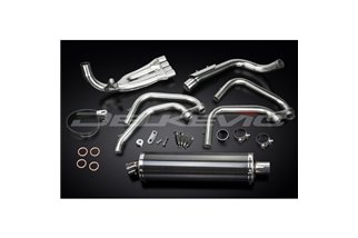 Full Exhaust System for Honda Cb600F Hornet 1998-02 450mm Carbon Oval Muffler