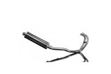 Sistema di scarico completo per Kawasaki Gpz500S 2-1 450mm Carbon Ovale Bsau Silenziatore