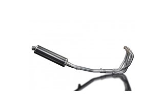 Système d'échappement complet pour Suzuki Gsx750 98-02, silencieux ovale en carbone de 450mm