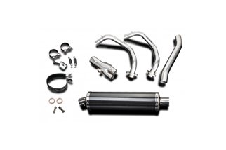 Sistema di scarico completo per Yamaha Mt07 2014-2021 2-1 Silenziatore in carbonio ovale da 450 mm