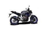 Sistema di scarico completo per Yamaha Mt07 2014-2021 2-1 Silenziatore in carbonio ovale da 450 mm