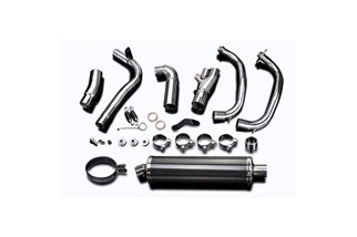 450mm Carbon Fiber Muffler Full Exhaust System BSAU Kawasaki Z900 RS 2018 2022