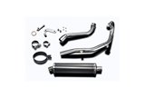 Complete exhaust system 450mm oval carbon silencer triumph tiger 800 2010 2019