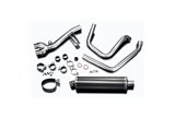 Full exhaust system carbon fiber silencers 450mm bsau yamaha fjr1300 2001 2005