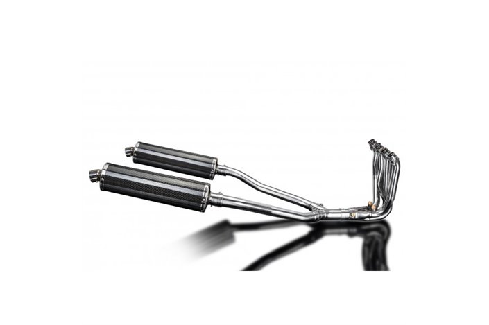 Full Exhaust System Carbon Muffler Full Exhaust System 450mm Honda NT650V Deauville 1998 2005