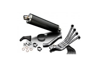 Full exhaust system carbon fiber silencers 450mm bsau kawasaki gpz1100s 1995 1998