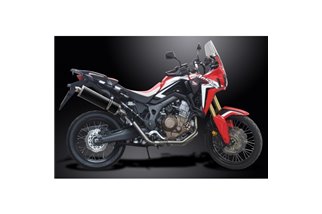 Sistema di scarico completo per Honda Crf1000L Africa Twin 16-19 Silenziatore 450mm Carbon Ovale Bsau