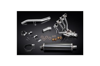 Système d'échappement complet pour Kawasaki Gtr1400 07-20, silencieux ovale en carbone de 450mm