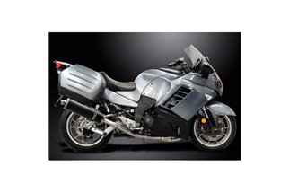 Système d'échappement complet pour Kawasaki Gtr1400 07-20, silencieux ovale en carbone de 450mm