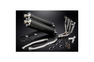 Sistema di scarico completo per Kawasaki Zzr1400 06-07 4-2 450mm Carbon Ovale Bsau Silenziatori