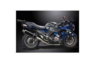 Sistema di scarico completo per Kawasaki Zzr1400 06-07 4-2 450mm Carbon Ovale Bsau Silenziatori