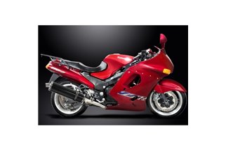 Système d'échappement complet pour Kawasaki Zzr1100 1990-2001 4-1 450 mm silencieux Bsau ovales en carbone