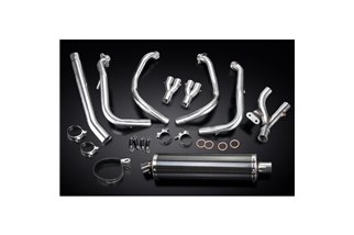 Full Exhaust System for Suzuki Gsx1300R Hayabusa 2008-2020 4-1 450mm Carbon Oval Muffler