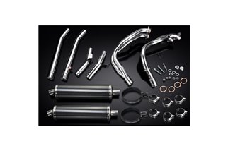 Complete Exhaust System for Suzuki Gsx1300R Hayabusa 99-07 Decat 4-2 450mm Carbon Oval Bsau