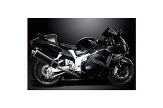 Système d'échappement complet pour Suzuki Gsx1300R Hayabusa 99-07 Decat 4-2 450 mm carbone ovale Bsau