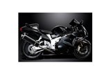 Sistema di scarico completo per Suzuki Gsx1300R Hayabusa 99-07 Decat 4-2 450mm Carbon Ovale Bsau