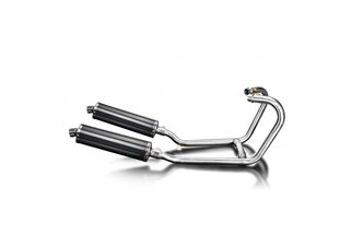 Complete exhaust system for 1200 Thruxton R/Rs 16-22 Oval 450mm Carbon Fiber Muffler 2-2