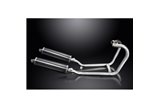 Complete exhaust system for 1200 Thruxton R/Rs 16-22 Oval 450mm Carbon Fiber Muffler 2-2