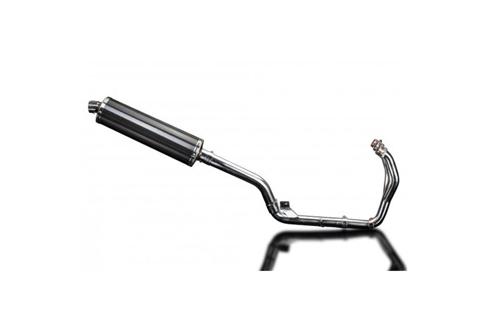 Système d'échappement complet pour Triumph Tiger 800 2010-19 Silencieux Ovale Carbone 450mm