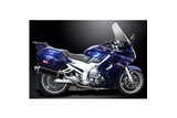 Komplette Abgasanlage für Yamaha Fjr1300 01–05 Decat 4–2 450 mm Carbon Oval Bsau Schalldämpfer