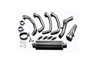 Sistema di scarico completo per Kawasaki Z900Rs 2018-23 Silenziatore Bsau ovale in carbonio da 450 mm