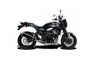 Sistema di scarico completo per Kawasaki Z900Rs 2018-23 Silenziatore Bsau ovale in carbonio da 450 mm