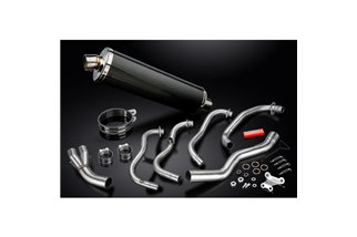 Sistema di scarico completo per Kawasaki Zzr600 D/E Zzr400 K/N 90-09 4-1 Silenziatore in carbonio ovale da 450 mm