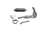 Sistema di scarico completo ovale in carbonio da 350 mm per tutti gli anni yamaha yzf600r thundercat 1996 2007