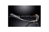 Sistema di scarico completo ovale in carbonio da 350 mm per tutti gli anni yamaha yzf600r thundercat 1996 2007