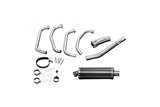 Complete exhaust system carbon fiber muffler 350mm bsau suzuki gsf650 bandit 2005 2006