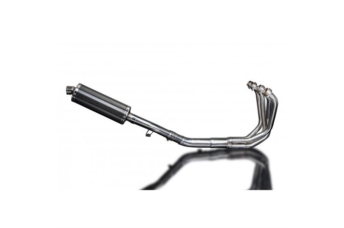 Complete exhaust system with 350mm carbon silencers. kawasaki zzr400 1990 2009