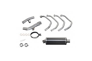 Complete exhaust system 350mm oval carbon silencer suzuki gsf1250 bandit 2007 2016