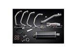 Sistema di scarico completo per Suzuki Gsf1200 Bandit 95-07 350mm Carbon Ovale Bsau Silenziatore