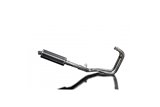 Komplette Abgasanlage 350 mm ovale Carbon-Schalldämpfer Yamaha FJ1200 1991 1996