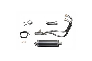 Sistema di scarico completo silenziatori ovali in carbonio da 350 mm yamaha fj1200 1991 1996