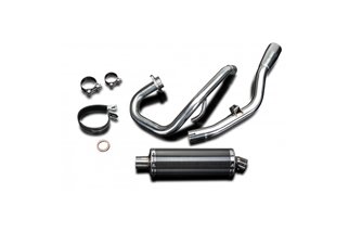 Sistema di scarico completo silenziatori ovali in carbonio da 350 mm yamaha fj1100 1984 1985