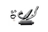 Sistema di scarico completo silenziatori ovali in carbonio da 350 mm yamaha fj1100 1984 1985