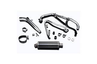 Complete exhaust system 350mm oval carbon silencer yamaha xj6 2009 2018