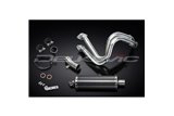 Komplette Abgasanlage für Kawasaki Kle650 Versys 15-21, ovaler 350-mm-Carbon-Schalldämpfer