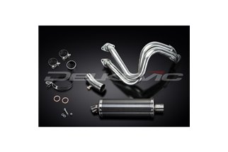 Komplette Abgasanlage für Kawasaki Z650 17-22, 200 mm runder Carbon-Schalldämpfer