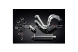 Komplette Abgasanlage für Kawasaki Z650 17-22, 200 mm runder Carbon-Schalldämpfer