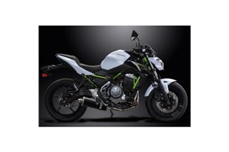 Komplette Abgasanlage für Kawasaki Z650 17-22, 200 mm runder Carbon-Schalldämpfer