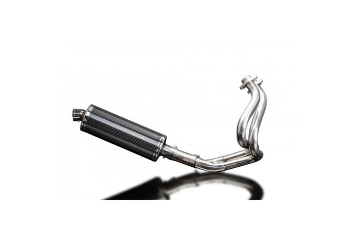 Full Exhaust System for Kawasaki Er6N Er6F 2012-16 350mm Oval Carbon Bsau Muffler