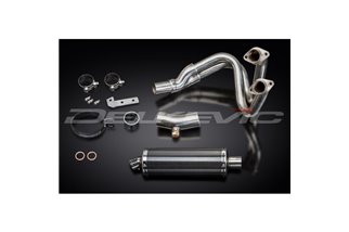 Système d'échappement complet pour Kawasaki Er6N Er6F 2012-16, silencieux ovale en carbone Bsau de 350mm