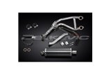 Sistema di scarico completo per Kawasaki Gpz500S 2-1 350mm Carbon Ovale Bsau Silenziatore