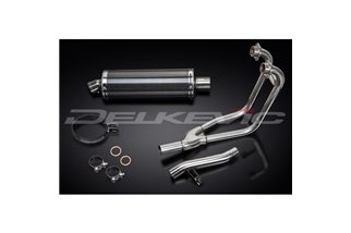 Full Exhaust System for Suzuki Gs500 E/F 1989-2009 2-1 350mm Carbon Oval Muffler