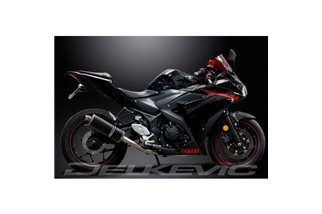 Système d'échappement complet pour Yamaha Yzf-R3 2015-20 Mt03 2017-20 350 mm ovale en carbone