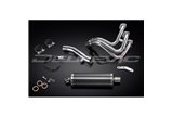 Sistema di scarico completo per Yamaha Mt09 Sport Tracker 2014-2020 Silenziatore ovale in carbonio da 350 mm